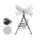 Gardeon 3-Seater Outdoor Swing Chair with Adjustable Canopy, Beige - Powder-Coated Steel Frame, Water-Resistant Cushions