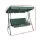 Gardeon Outdoor 3-Seater Swing Chair with Adjustable Canopy, Powder-Coated Steel Frame, Removable Cushions, Green