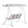 Gardeon Outdoor 3-Seater Swing Chair with Adjustable Canopy, Powder-Coated Steel Frame & Textilene Seat, White/Grey