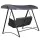 Gardeon 3-Seater Outdoor Swing Chair - Rattan, Grey Cushions, Adjustable Canopy, Steel Frame, 300kg Capacity