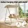 Gardeon Outdoor Swing Chair 2-Seater Rattan Hanging Seat with Adjustable Canopy 150kg Beige Freestanding