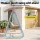 Gardeon Outdoor Swing Chair 2-Seater Rattan Hanging Seat with Adjustable Canopy 150kg Beige Freestanding