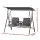 Gardeon Outdoor 2-Seater Swing Chair - Grey, Powder-Coated Steel, Adjustable Water-Resistant Canopy, Cup Holder