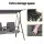 Gardeon Outdoor 2-Seater Swing Chair - Grey, Powder-Coated Steel, Adjustable Water-Resistant Canopy, Cup Holder