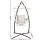 Gardeon Hammock Chair with Steel Stand, Cream, 100x60x138cm - Outdoor/Indoor, Durable Polyester Cotton Blend