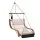 Gardeon Wooden Hammock Chair: Indoor/Outdoor Lounge with Cushions, Pine Frame, Cup Holder, and Footrest - Cream/Black