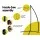 Gardeon 100cm Hammock Chair Nest with Steel Stand – Outdoor/Indoor Swing, 360° Rotation, 120kg Capacity, Cotton Blend