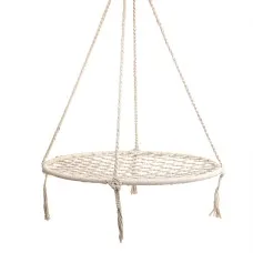 Gardeon Hammock Chair Outdoor Swing - 100cm, Cotton-Poly Blend, Holds 120kg, Ideal for Kids & Adults, No Assembly Needed