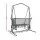 Gardeon Hammock Chair with Stand, Macrame 2-Seater, Polyester-Cotton, Grey, 120x70x120cm, Indoor/Outdoor Relaxation