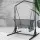 Gardeon Hammock Chair with Stand, Macrame 2-Seater, Polyester-Cotton, Grey, 120x70x120cm, Indoor/Outdoor Relaxation