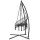 Gardeon Hammock Chair with Steel Stand, Macrame Polyester Cotton, 60cm Seat, Grey, Outdoor Swing with Tassels