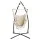 Gardeon Hammock Chair with Steel Stand, Polyester Cotton, 150x90cm, Cream, Outdoor/Indoor, Durable & Easy Install