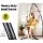 Gardeon Hammock Chair with Steel Stand, Polyester Cotton, 150x90cm, Cream, Outdoor/Indoor, Durable & Easy Install