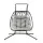 Gardeon 2-Seater Outdoor Swing Chair with Stand Cushion 200kg Adjustable Chains Indoor Outdoor Dark Grey
