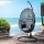 Gardeon Outdoor Egg Swing Chair - Black Wicker Rattan Pod with Stand, 360° Rotatable, 150kg Capacity, Removable Cushion