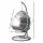 Gardeon Light Grey Outdoor Egg Swing Chair, Wicker Pod with Stand & Armrest – Durable, UV-Resistant, 150kg Capacity