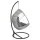 Gardeon Light Grey Outdoor Egg Swing Chair, Wicker Pod with Stand & Armrest – Durable, UV-Resistant, 150kg Capacity