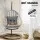 Gardeon Light Grey Outdoor Egg Swing Chair, Wicker Pod with Stand & Armrest – Durable, UV-Resistant, 150kg Capacity