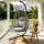 Gardeon Outdoor Swing Chair with Stand 150kg Foldable PE Rattan Cushion Height Adjustable Outdoor Handcrafted Grey