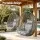 Gardeon Outdoor Swing Chair with Stand 150kg Foldable PE Rattan Cushion Height Adjustable Outdoor Handcrafted Grey