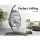 Gardeon Outdoor Hanging Egg Swing Chair, Handcrafted UV-Resistant Wicker, 360° Rotation, Grey Cushion, 150kg Capacity