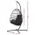 Gardeon Outdoor Egg Swing Chair - Grey Resin Wicker, 195cm Anti-Rust Frame, Plush Cushions, Foldable Pod Stand Included