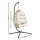 Gardeon Foldable Outdoor Swing Chair with Stand 150kg Adjustable Chain Rattan Cushion Indoor Outdoor Latte