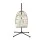 Gardeon Foldable Outdoor Swing Chair with Stand 150kg Adjustable Chain Rattan Cushion Indoor Outdoor Latte