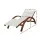 Gardeon Sun Lounge Timber Armchair: Durable Larch Wood Frame, Cream Textilene Mesh, UV Resistant, 72x165x65cm