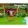 Gardeon Timber Hammock Chair with Wooden Stand - Outdoor Furniture, Durable Larch Wood, Cotton-Poly Blend, 160x107x143cm
