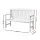 Gardeon 2-Seater Outdoor Wooden Garden Bench - White Fir Wood, Weather-Resistant, 300kg Capacity, Elegant Jali Design