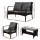Gardeon 4-Piece Rattan Outdoor Sofa Set with UV-Resistant Wicker, Steel Frame, Cushions, and Tempered Glass Table