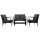 Gardeon 4-Piece Rattan Outdoor Sofa Set with UV-Resistant Wicker, Steel Frame, Cushions, and Tempered Glass Table
