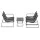 Gardeon Outdoor Sofa Set - 4-Piece Lounge with Tempered Glass Table, Weather-Resistant Textilene, Steel Frame, Black