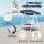 Gardeon Outdoor Wooden 3-Seater Swing Chair with Adjustable Canopy & Cushions, Water-Resistant, 187.5x112x169cm, White