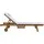 Gardeon Sun Lounge Wooden Lounger: Fir Wood, Adjustable Backrest, White Cushion, Wheels, 195x68x89cm, 300kg Capacity