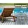 Gardeon Sun Lounge Wooden Lounger: Fir Wood, Adjustable Backrest, White Cushion, Wheels, 195x68x89cm, 300kg Capacity