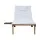 Gardeon 2x Wooden Sun Lounger with Wheels - Adjustable Fir Wood Day Bed, UV-Resistant, White Cushions, 195cm x 68cm x