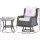 Gardeon 3PC Grey Wicker Bistro Set: Swivel Chairs & Table, UV-Resistant Cushions, Steel Frame, Indoor/Outdoor Use