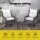 Gardeon 3PC Grey Wicker Bistro Set: Swivel Chairs & Table, UV-Resistant Cushions, Steel Frame, Indoor/Outdoor Use