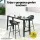 Gardeon 2PC Outdoor Bar Stools - UV-Resistant Polypropylene Seat, Metal Frame, Adjustable Feet, 100cm Height, Black