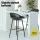 Gardeon 2PC Outdoor Bar Stools - UV-Resistant Polypropylene Seat, Metal Frame, Adjustable Feet, 100cm Height, Black