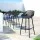 Gardeon 4-Piece Outdoor Bar Stools - UV-Resistant Polypropylene Seats, Metal Frame, Adjustable Feet - Black, 100cm High