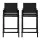 Gardeon 2PC Outdoor Bar Stools - Steel Frame, Textilene Mesh, Black, 114cm H, UV-Resistant, Weatherproof, Patio Chairs