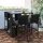 Gardeon 5-Piece Outdoor Bar Set - Stylish PE Wicker Design with Tempered Glass Table & Cushions for Patio Dining