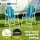 Gardeon Outdoor Folding Chair Set 2x Steel Frame, 150kg Capacity, UV Resistant, 48x46x76.5cm, Blue/White