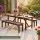 Gardeon 150cm Garden Bench 300kg Backless Solid Fir Wood Rustic Slatted Outdoor Seating Brown