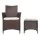Gardeon 3PC Outdoor Bistro Set: Brown Wicker Patio Furniture with Cushioned Chairs & Glass Top Table, Weather-Resistant