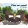Gardeon 3PC Outdoor Bistro Set: Brown Wicker Patio Furniture with Cushioned Chairs & Glass Top Table, Weather-Resistant