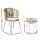 Gardeon 3PC Outdoor Bistro Set – Beige Rope Chairs & Table | Weather-Resistant Steel, Easy Assembly, 1-Year Warranty